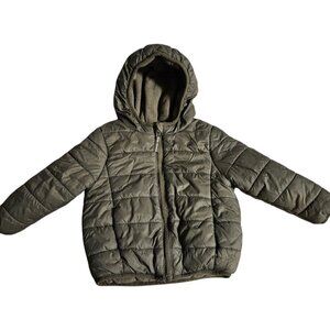 Cat & Jack Army Green Hooded Puffer Coat  Boys 18 Months